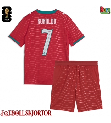 Portugal Cristiano Ronaldo #7 Hemmakläder Barn VM 2026 Kortärmad (+ Korta byxor)